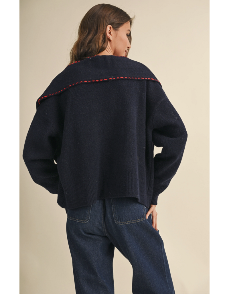 Paulina Sweater with Detached Scarf