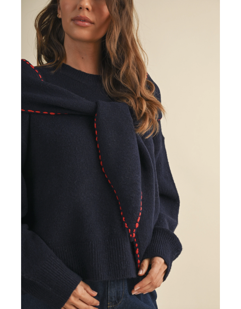 Paulina Sweater with Detached Scarf