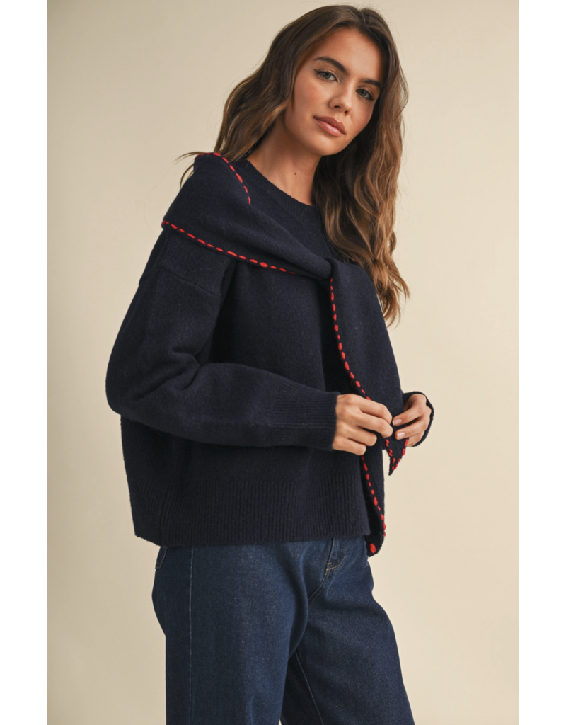Paulina Sweater with Detached Scarf