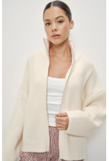 Pretty Garbage Kanna Mock Neck Zip Up Sweater