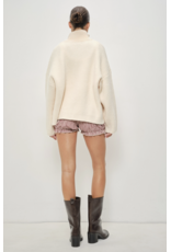 Pretty Garbage Kanna Mock Neck Zip Up Sweater