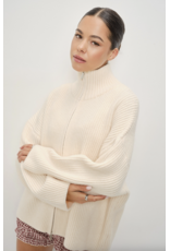 Pretty Garbage Kanna Mock Neck Zip Up Sweater