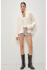 Pretty Garbage Kanna Mock Neck Zip Up Sweater