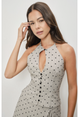 Pretty Garbage Siris Wrapped Polka Dot Micro Mini Skirt