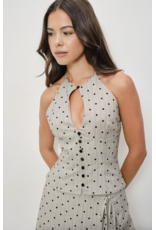 Pretty Garbage Siris Wrapped Polka Dot Micro Mini Skirt