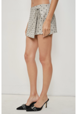 Pretty Garbage Siris Wrapped Polka Dot Micro Mini Skirt