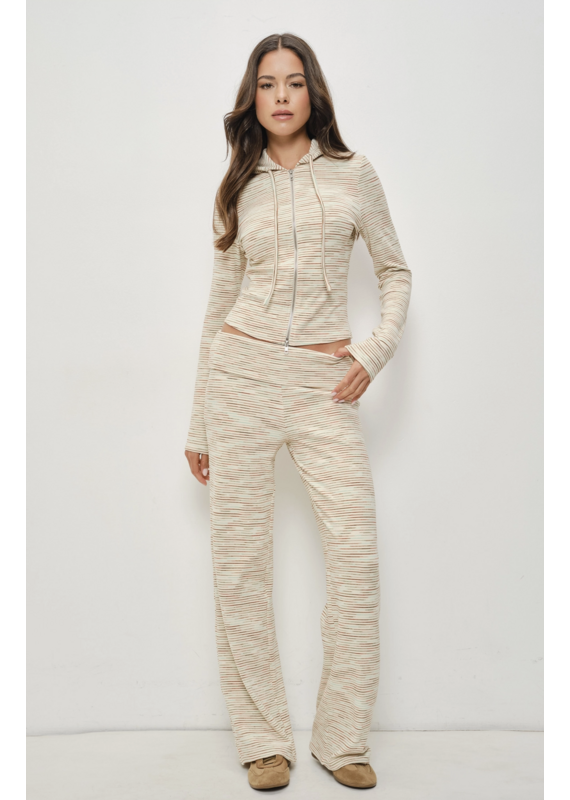 Pretty Garbage Sailor Striped Fold Over Pants
