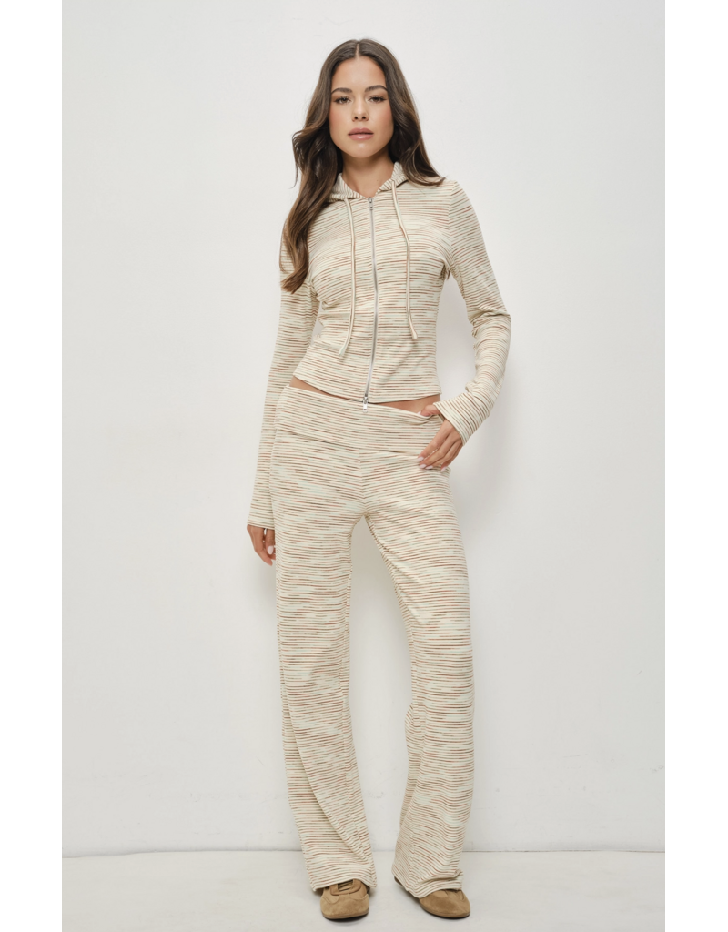 Pretty Garbage Sailor Striped Fold Over Pants