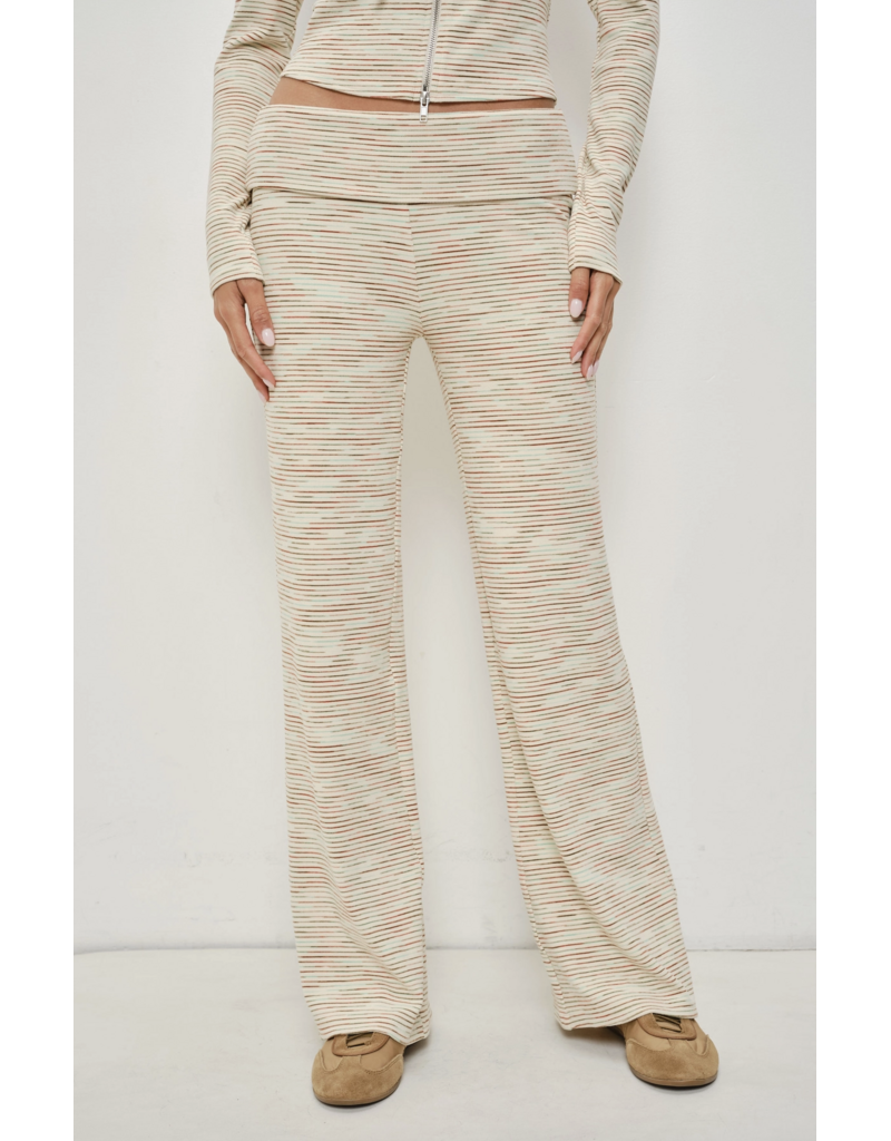 Pretty Garbage Sailor Striped Fold Over Pants