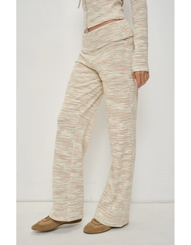 Pretty Garbage Sailor Striped Fold Over Pants