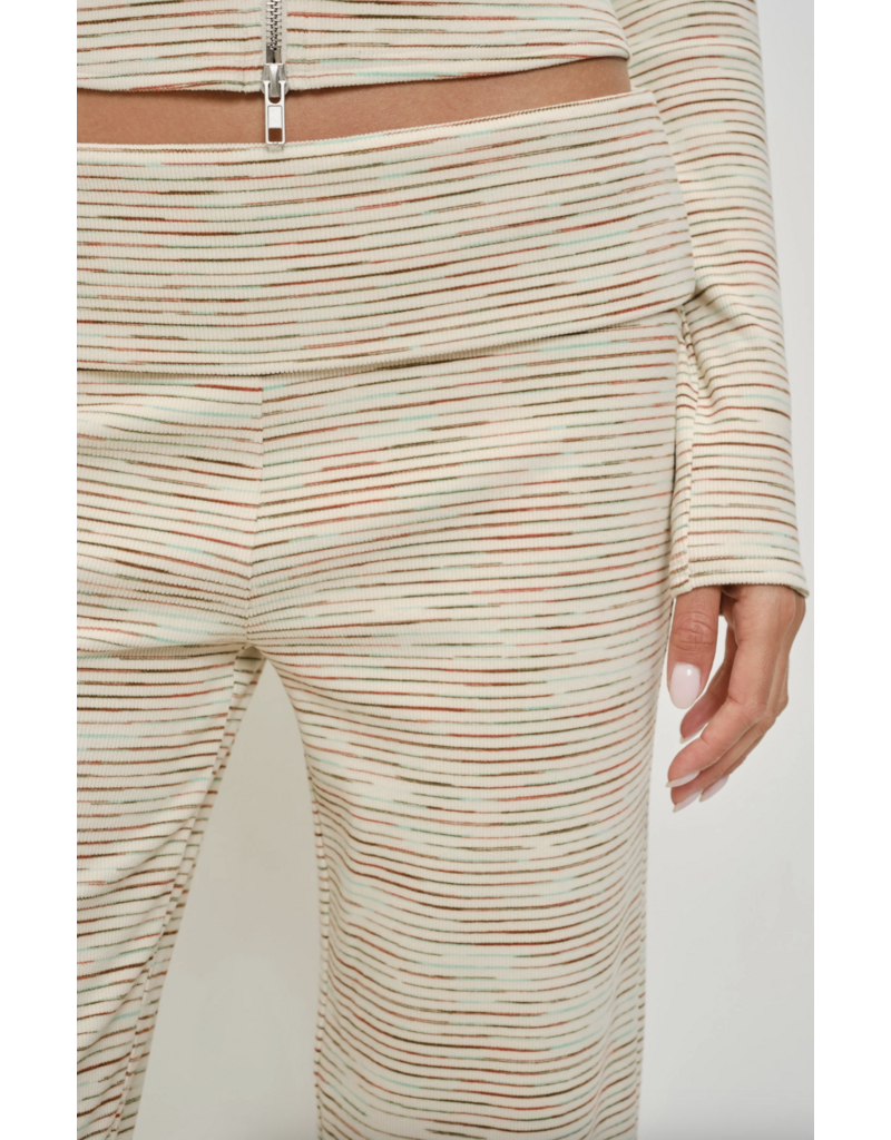Pretty Garbage Sailor Striped Fold Over Pants