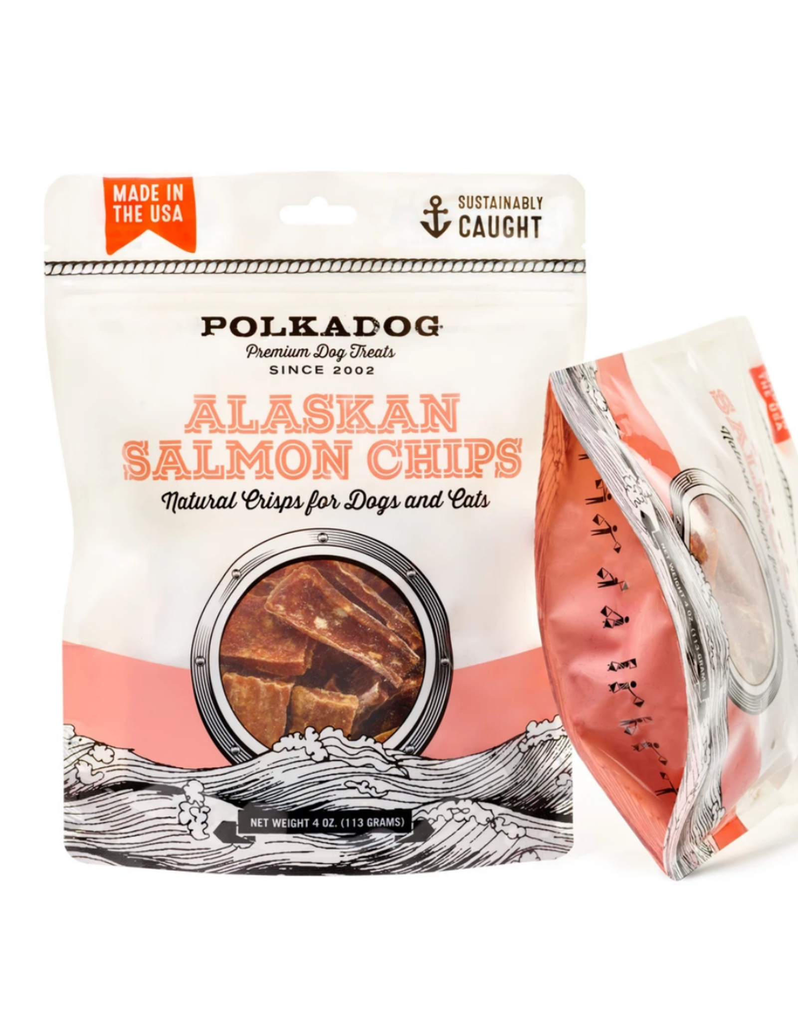 Polka Dog Alaskan Salmon Chips 4oz