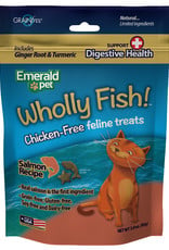Emerald Pet Wholly Fish! Salmon plus Digestive Health Cat Treat 3 oz