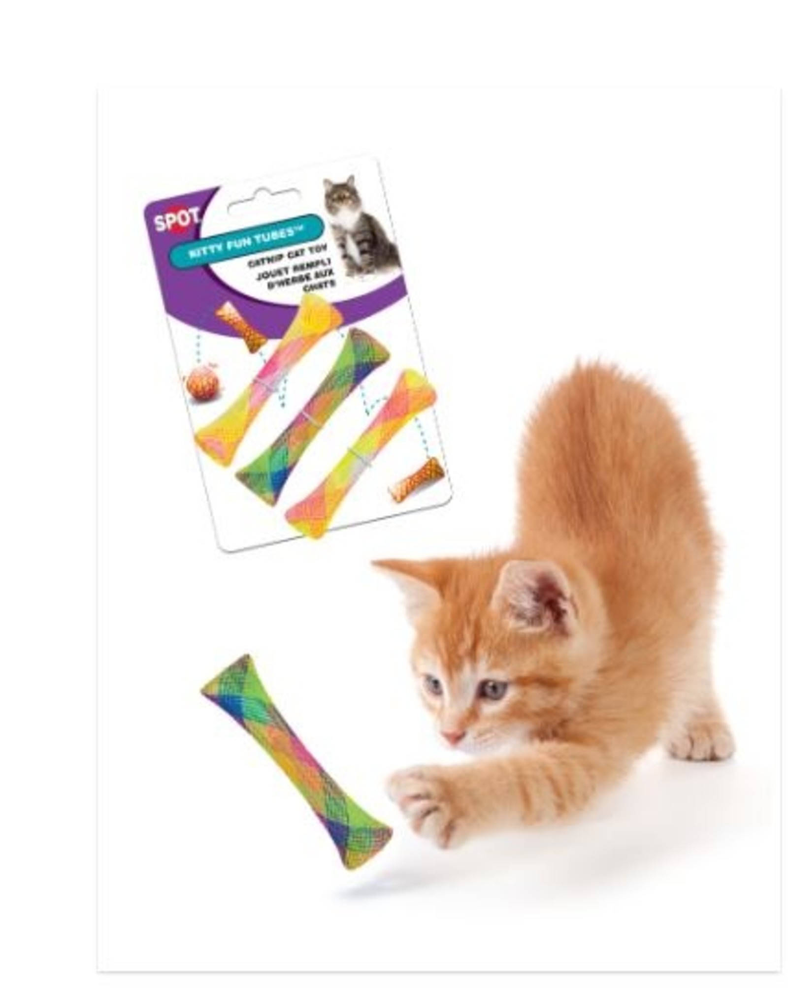 Ethical Products Spot Kitty Fun Tubes Catnip Toy Assorted 3-Pack