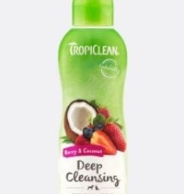TropiClean Berry & Coconut Deep Cleaning Pet Shampoo, 20 oz