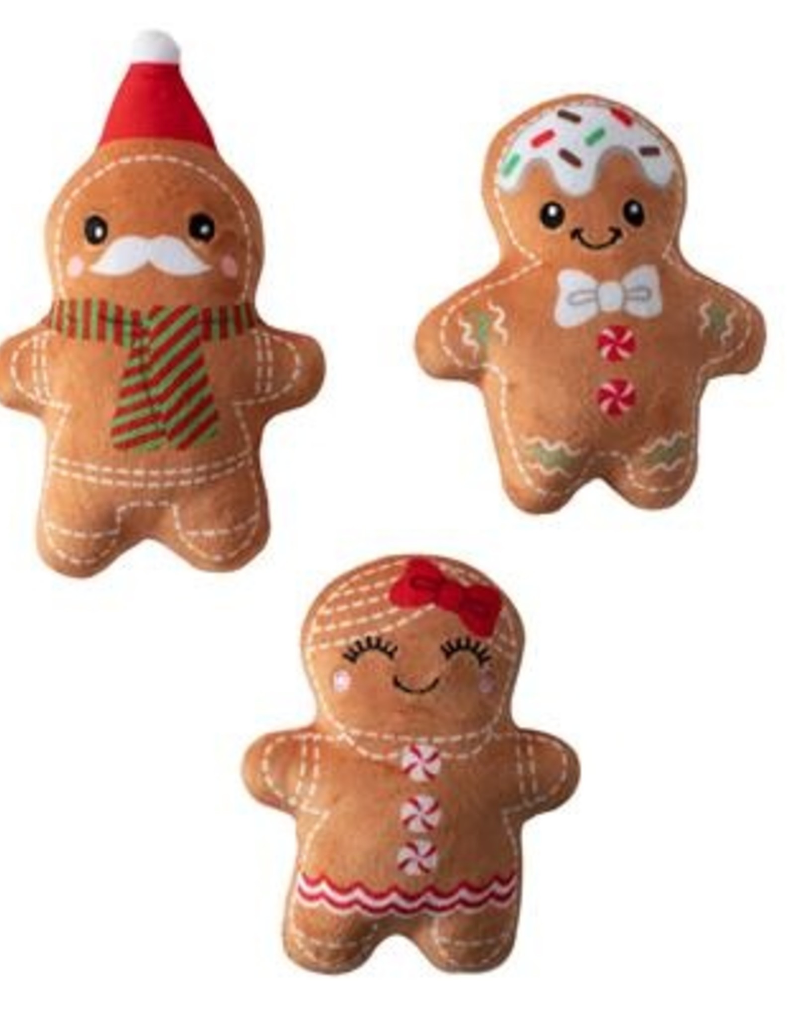 Pet Shop by Fringe Studio Pet Shop by Fringe Studio Gingerbread Everything Small Plush Dog Toys - Set of 3