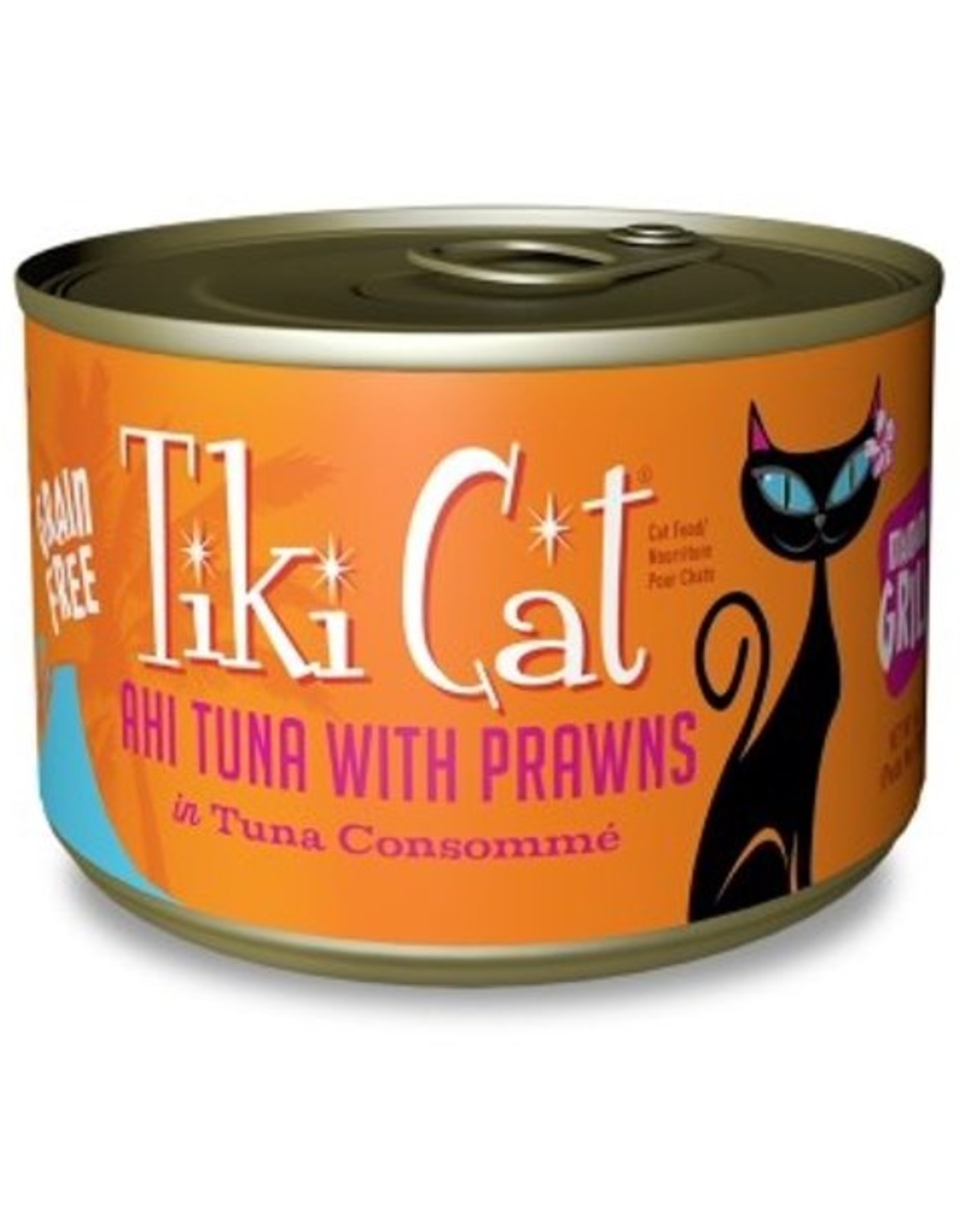 Tiki Grill Cat Can Grain-Free Ahi Tuna with Prawns - 2.8oz.