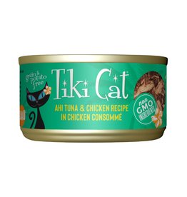 Tiki Luau Cat Can Grain-Free Ahi Tuna and Chicken in Chicken Broth - 6oz.