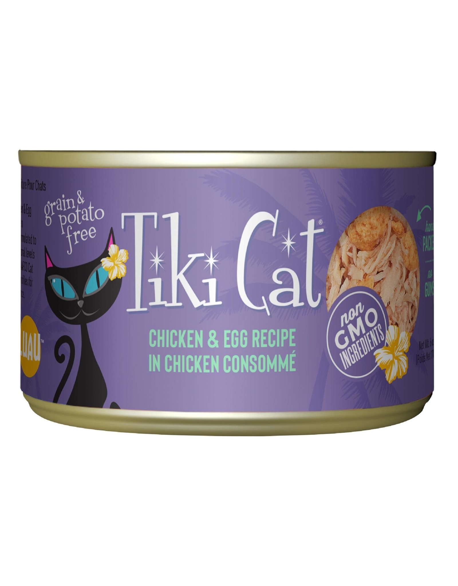 Tiki Luau Cat Can Grain-Free Chicken with Egg in Chicken Consomme - 6oz.