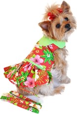 Doggie Design Hibiscus Dress with Leash
