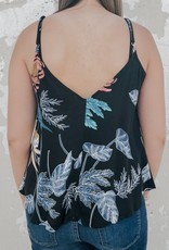 Printed Button Front Tank