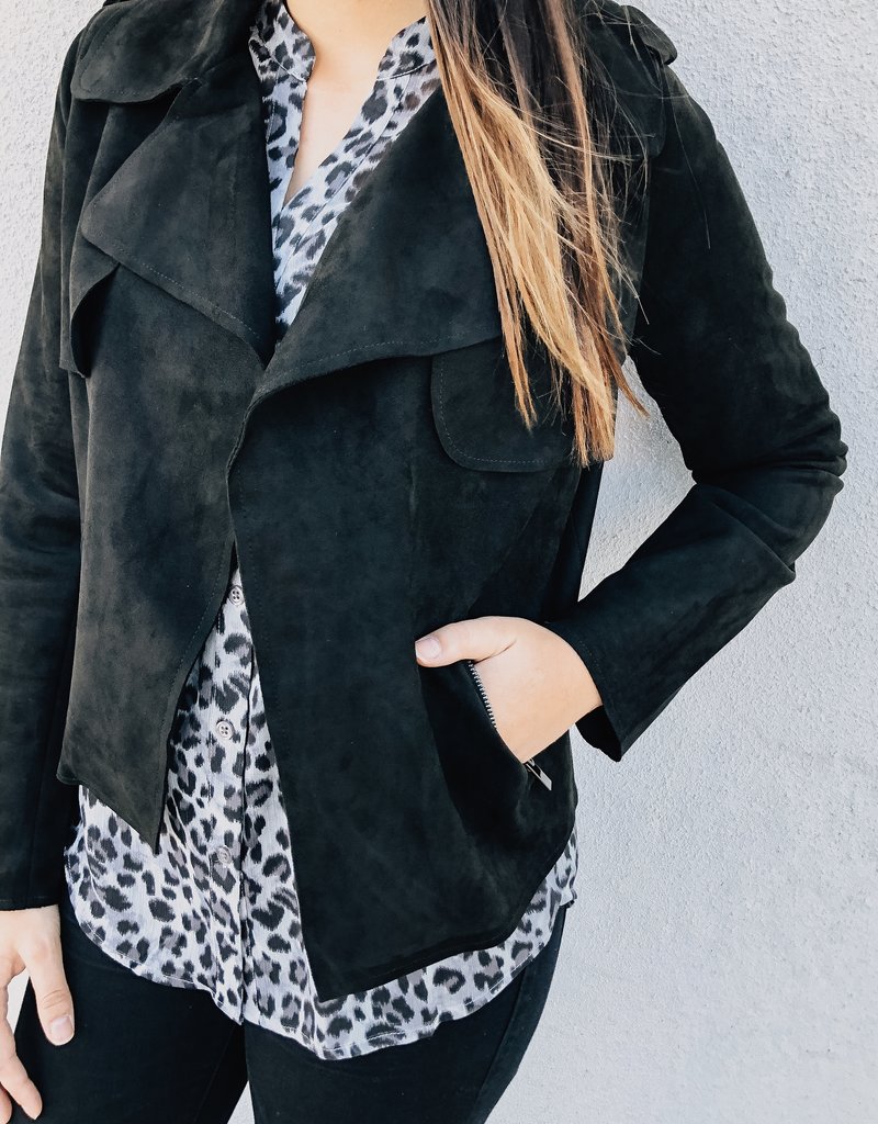 Jacee Draped Moto Jacket - 509 Broadway