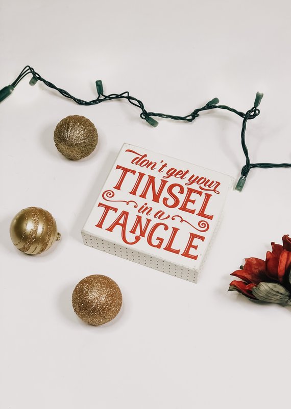 Tinsel in a Tangle Sign