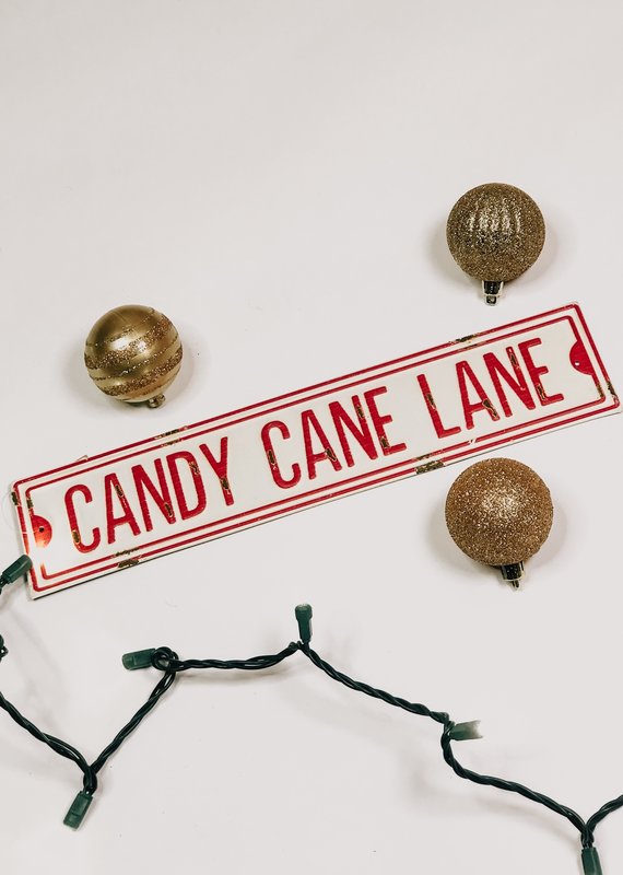 Candy Cane Street Sign