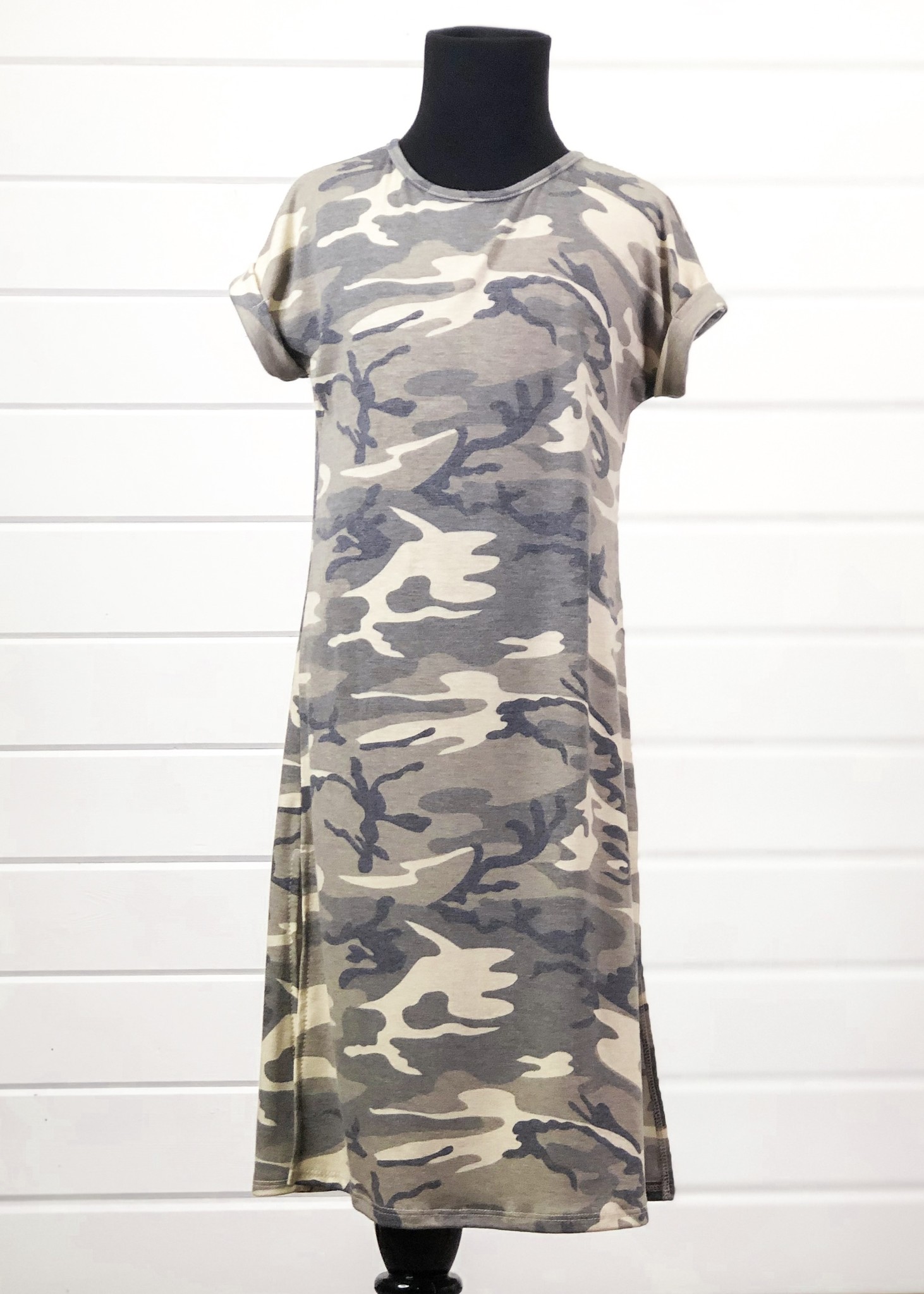 camo tee shirt dress