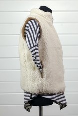 Sleeveless Zip-Up Sherpa Vest