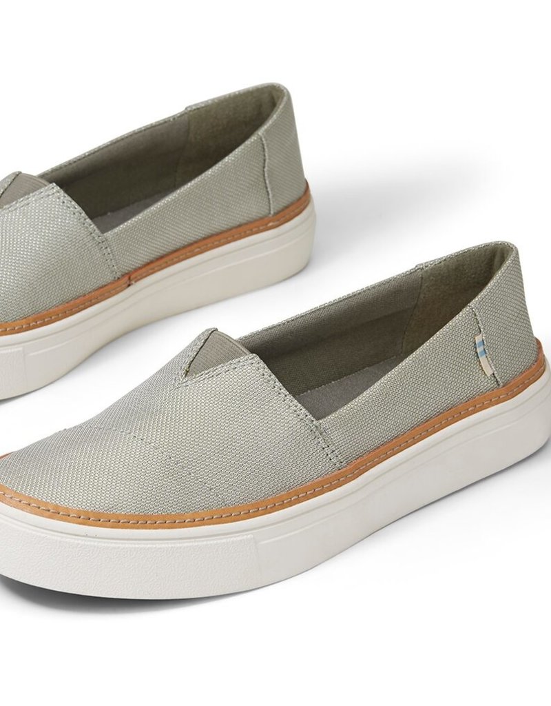 TOMS Pale Aqua Shine Woven Parker Slip On