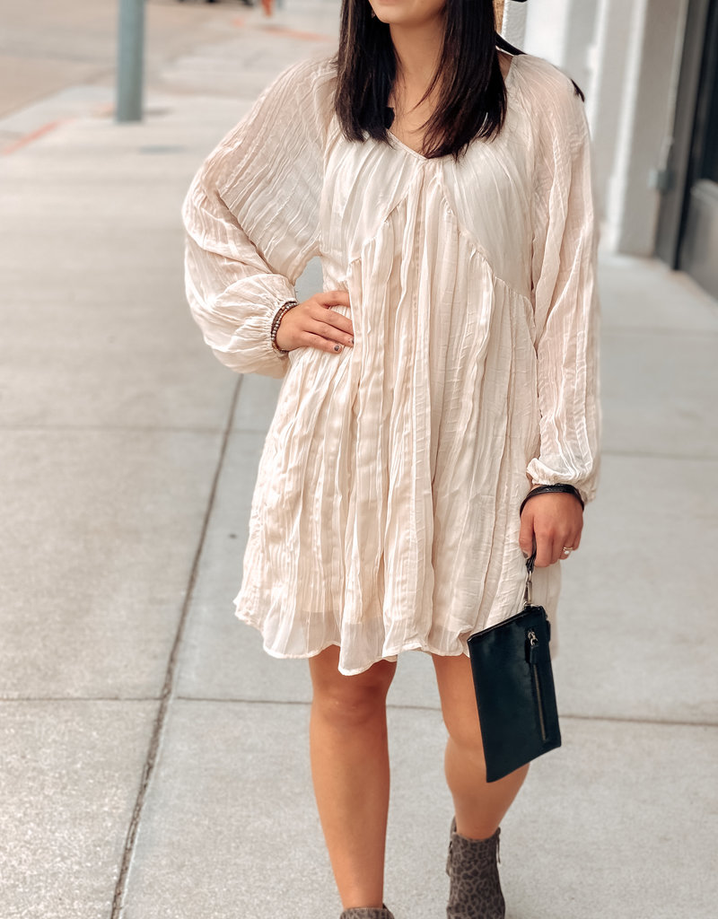 crinkle chiffon dress