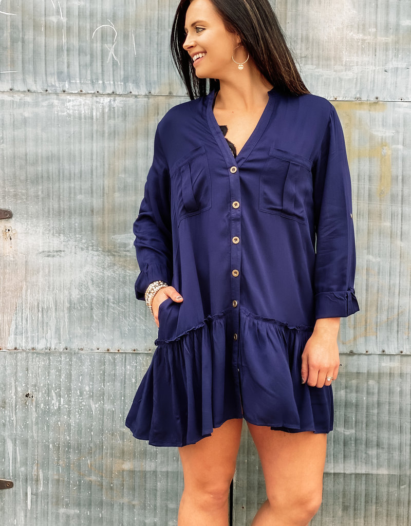 button down tunic dress