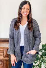 509 Broadway Rib Knit Sweater Cardigan