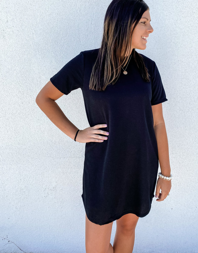 509 Broadway Casual Solid T-Shirt Dress