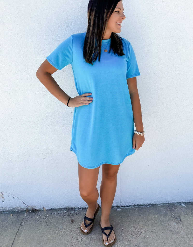 509 Broadway Casual Solid T-Shirt Dress