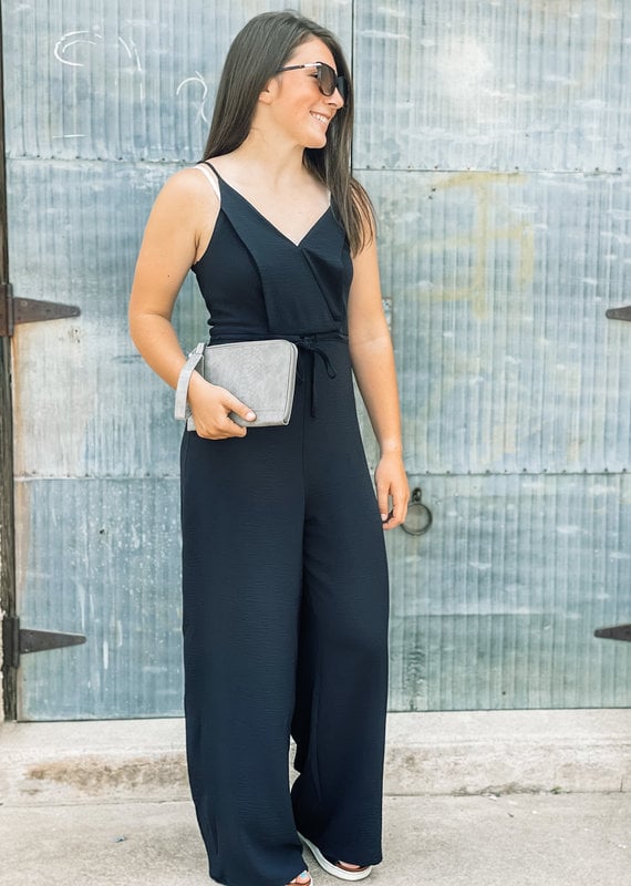 509 Broadway Cami Woven Jumpsuit  With Tie