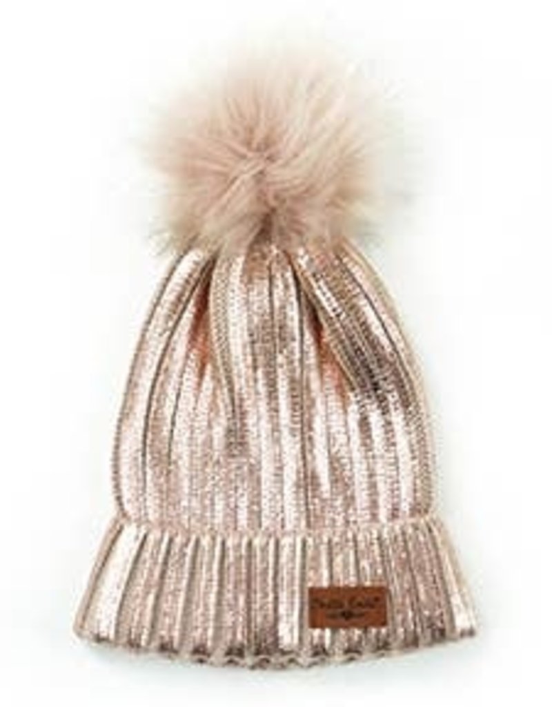 509 Broadway Glacier Knit Pom Hat