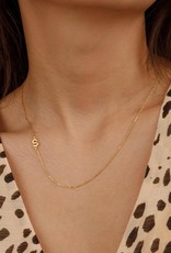 509 Broadway Dainty Sideways Initial Necklace