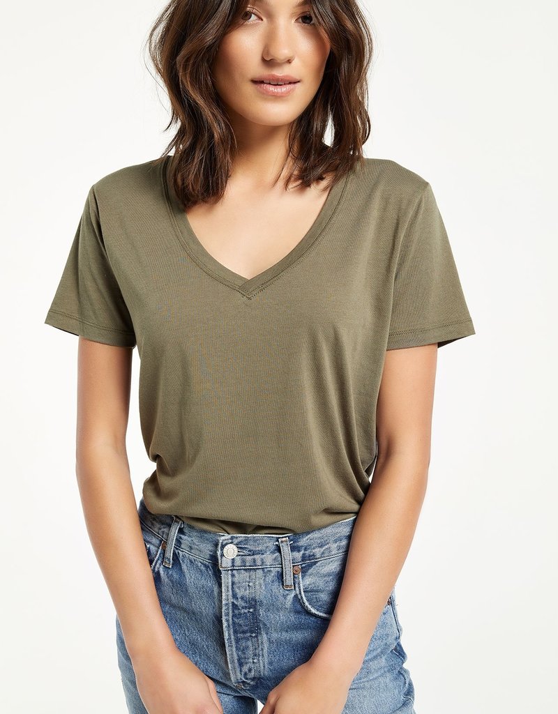 509 Broadway Kasey Modal V-Neck Tee