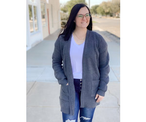 トップス Textured Knotted Cardigan 509-broadway-texture-knit-lace