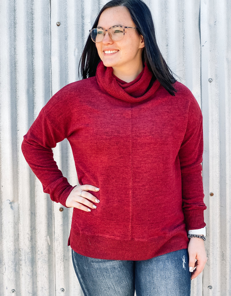 509 Broadway Cowl Neck Knit Top