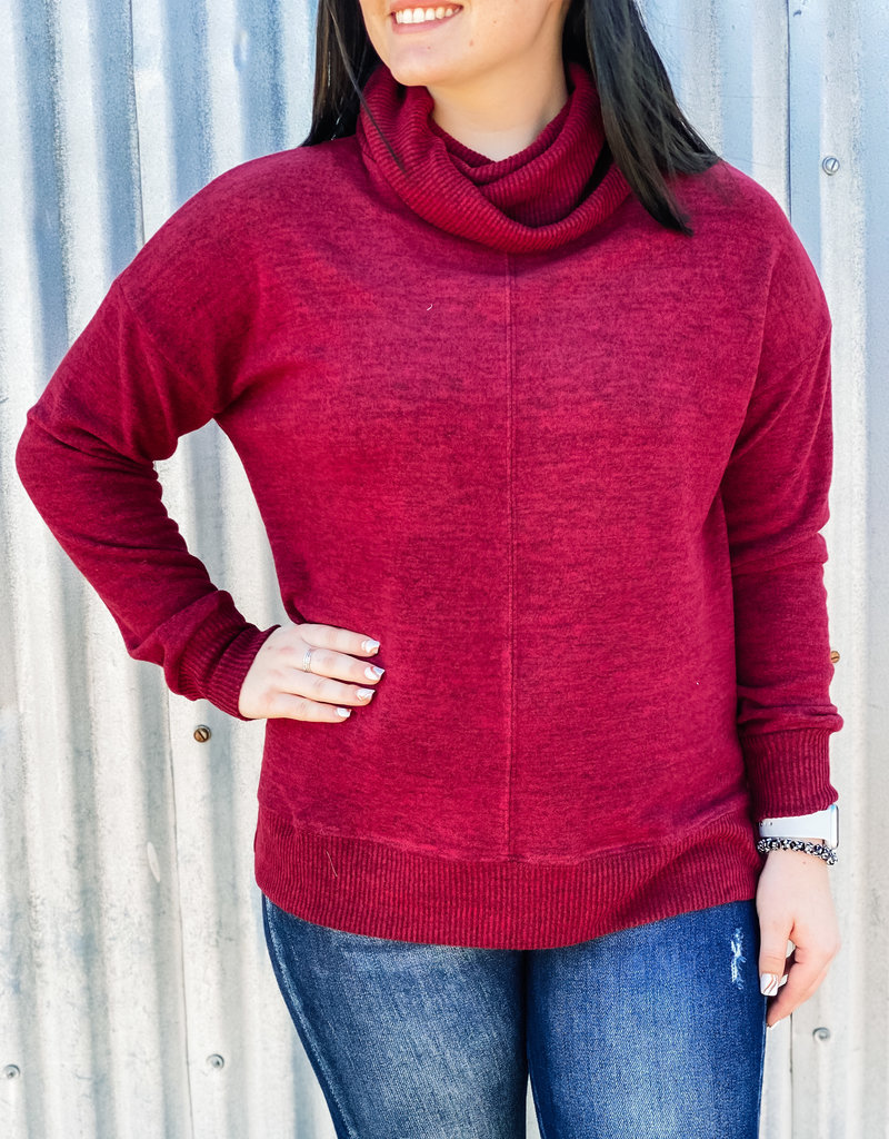 509 Broadway Cowl Neck Knit Top