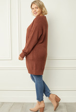 509 Broadway Fuzzy Knit Cardigan