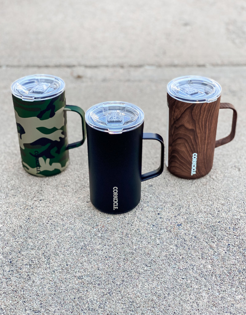 Corkcicle Camo 22 Ounce Coffee Mug Triple Insulated Cup, Woodland