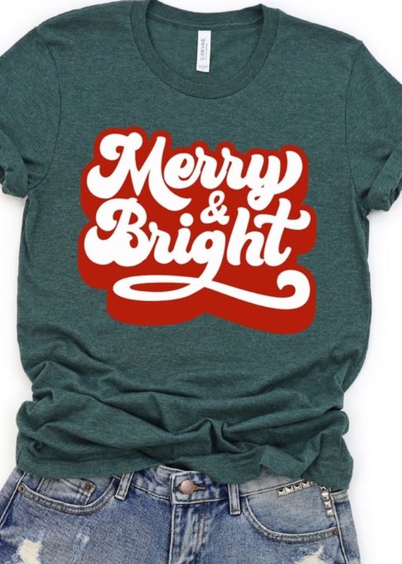 509 Broadway Bold Merry And Bright Graphic Tee