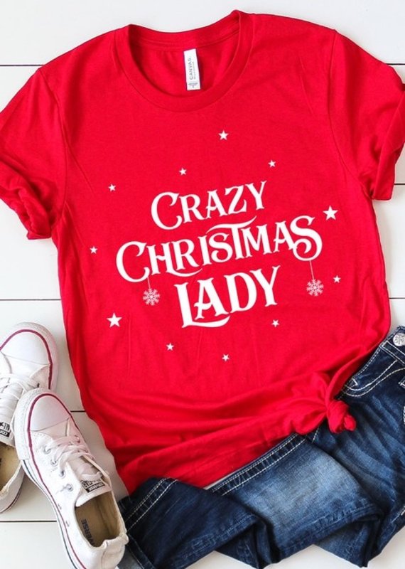 509 Broadway Crazy Christmas Lady Tee