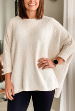 509 Broadway Eyelash Knit T-Body Sweater