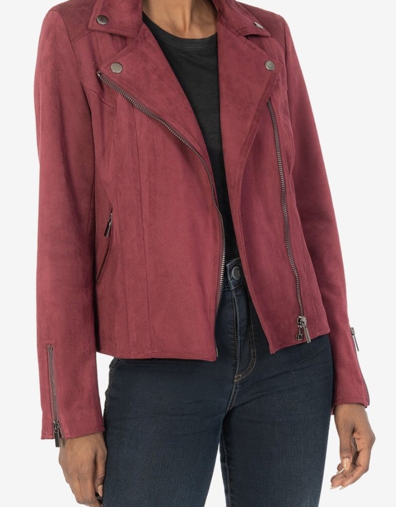 KUT From The Kloth Clara Faux Suede Moto Jacket