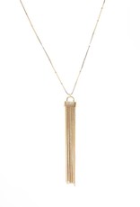 BB Lila Night Out Tassel Short Necklace